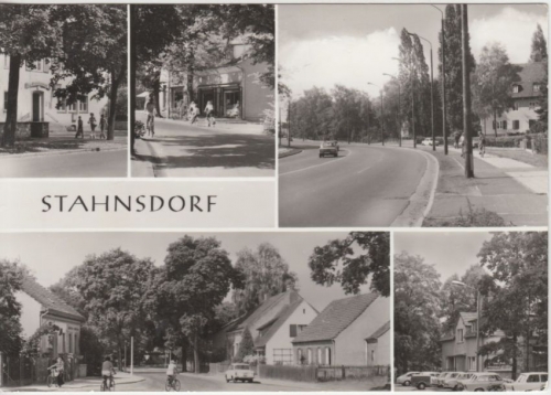 Brandenburg - Stahnsdorf sw-Mehrbild-Foto-AK Straßenansichten etc. gelaufen 1987