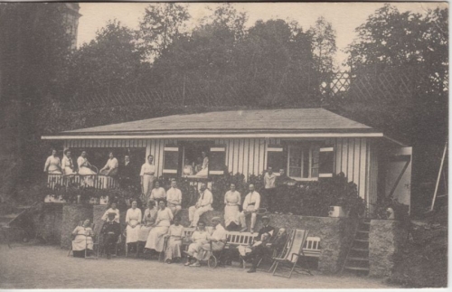 NRW - Bielefeld Tennis Gesellschaft Clubhaus sw-Fotokarte gelaufen 1911 selten !