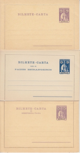Portuguese Colonies - Mocambique 3 old different stationeries all unused