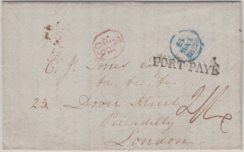Frankreich - Paris 1829 60 PPE Port Paye Brief m. Inhalt n. London