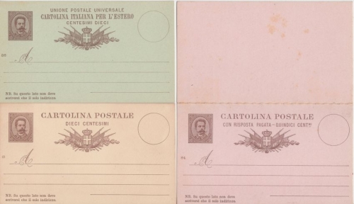 Italien - 2x10+15/0 C. 3 versch. Ganzsachen m. Druckjahr - alle ungebraucht