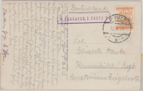 Österreich - Feuchten P. Prutz Postablage Ra1 Karte Prutz - Krummhübel 1929