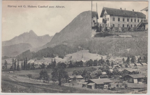 Österreich - Häring Gasthof Altwirt Tirol sw-AK gelaufen 1912