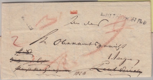 Württemberg - Wangen L1 Nachnahmebrief n. Leutkirch 1830 + retour - mit Inhalt