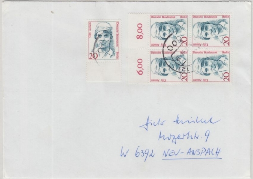 Berlin - 5x20 Pfg. Frauen Brief Berlin 121 - Neuanspach 1991
