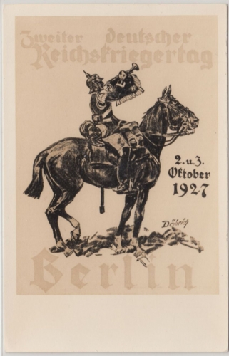 DR - Berlin 1927 Zweiter Deutscher Reichskriegertag sw-Fotokarte ungelaufen