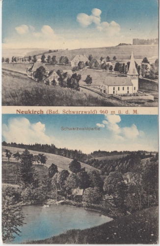 Baden-Württemberg - Neukirch (Bad. Schwarzwald) sw-Mehrbild-AK gelaufen 1921