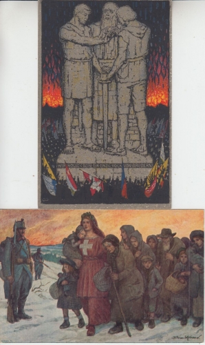 Schweiz - Bundesfeier 1915 2 Sonderganzsachen St. Gallen 1.8.1915