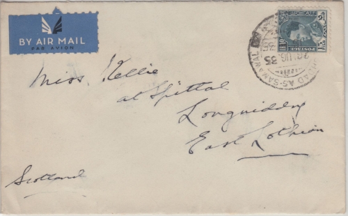 Irak - 15 F. König Ghasi Luftpostbrief Bagdad As Samawal - Edinburgh 1935