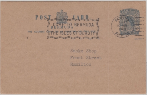 Bermudas - 2 P. Ganzsache Elisabeth Ortskarte Cargo Notification Hamilton 1969