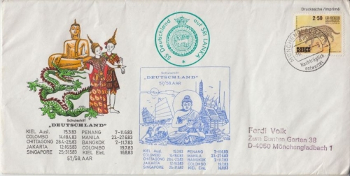 Sri Lanka - Dt. Bundesmarine Schulschiff Deutschland Asienfahrt 1983