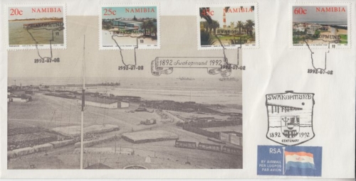 Namibia - Swakopmund 1892-1992 Satz Schmuck-FDC