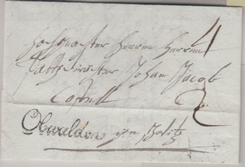 Schweiz - Obwalden Schreib-L1 Vorphilabrief 1812 m. Inhalt