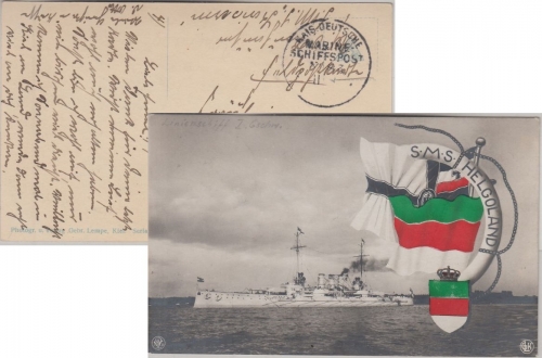 DR - MSP No. 83 SMS Kaiserin AK SMS Helgoland n. Berlin 1916