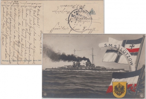 DR - MSP No. 83 SMS Kaiserin AK SMS Lützow n. Berlin 1916