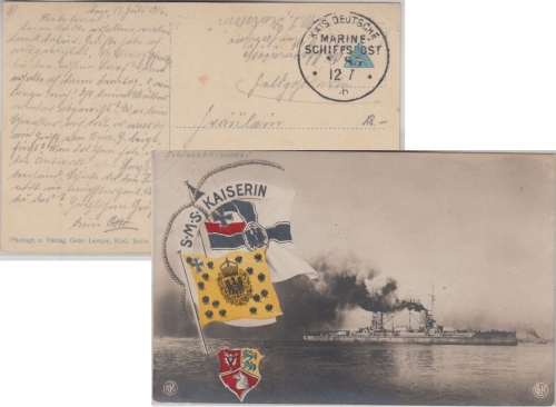 DR - MSP No. 83 SMS Kaiserin AK SMS Kaiserin n. Berlin 1916
