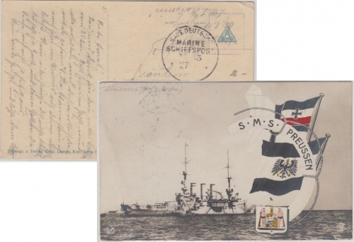 DR - MSP No. 83 SMS Kaiserin AK SMS Preussen n. Berlin 1916