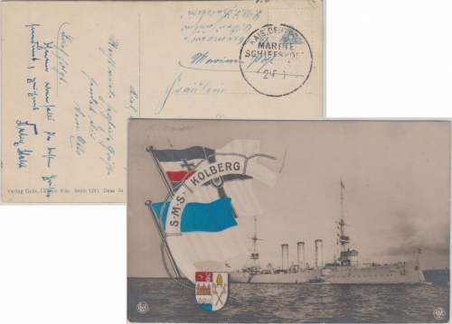DR - MSP No. 83 SMS Kaiserin AK SMS Kolberg n. Berlin 1916