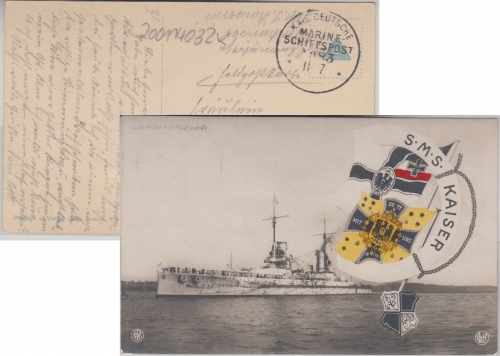 DR - MSP No. 83 SMS Kaiserin AK SMS Kaiser n. Berlin 1916