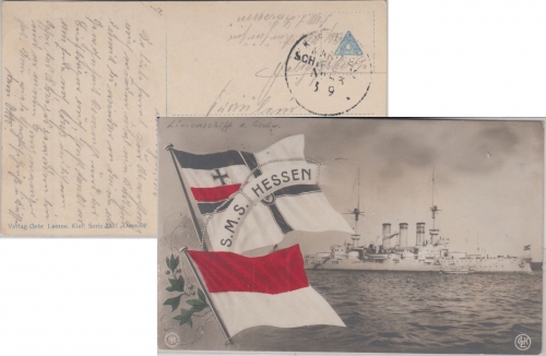 DR - MSP No. 83 SMS Kaiserin AK SMS Hessen n. Berlin 1916