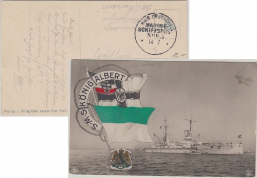 DR - MSP No. 83 SMS Kaiserin AK SMS König Albert n. Berlin 1916