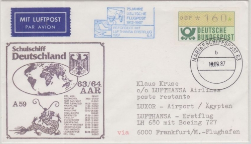 BRD - Bundesmarine MSP 63 63./64.AAR Zuleitung LH-Erstflug FFM - Luxor 1987