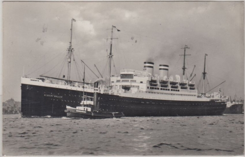 DR - Dampfer Albert Ballin Hamburg Amerika Linie sw-Forokarte gelaufen 1933