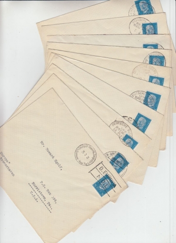 DR - Deutsche Seepost Linie Bremen New York/La Plata 10 Belege 1931