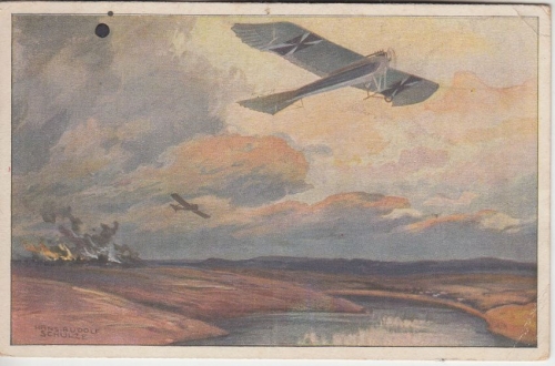 DR - Deutscher Luftflottenverein Militärtaube Erkundungsflug Feldpostkarte 1915