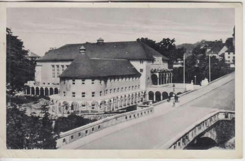Sachsen - Döbeln Stadtbad sw-Fotokarte Feldpost n. Reinfeld 1940