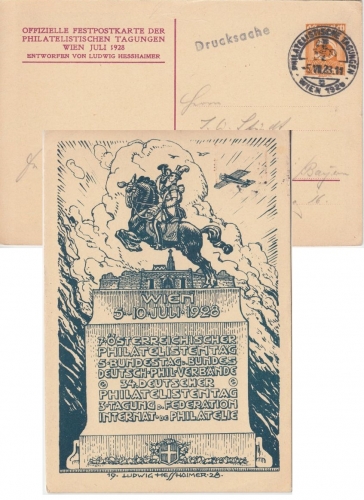 Österreich - Philatelistische Tagung Wien 1928 5 Gr. Privatganzsache SST 5.7.