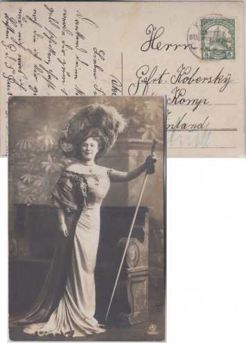 DSWA - 5 Pfg. Schiffszeichnung sw-Fotokarte Karibib - Feldpostadresse 1910