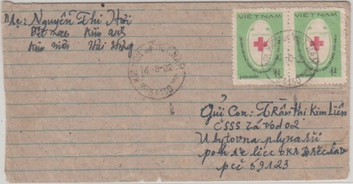 Vietnam - 2x1 D. 35 J. Rotes Kreuz Brief i.d. CSSR Nhi Chieu - Breclav 1982