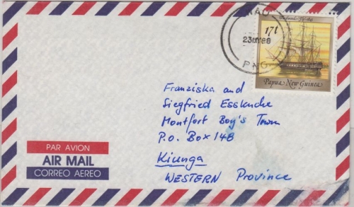 Papua New Guinea PNG - 15 T. Segelschiff Brief Wau - Kiunga 23.5.1988
