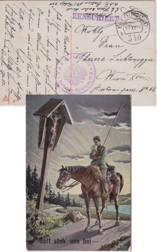 Österreich - K.K.Feldpostamt 340 Heeresbahn Verkehrs-Abt. Feldpostkarte 1916