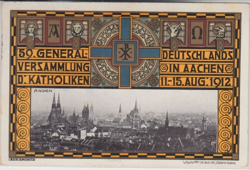 Nordrhein-Westfalen - Aachen 1912 59. Generalversammlung d. Katholiken gelaufen