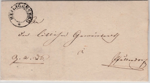 Baden - Heiligenberg apt. K2 Dienstbrief n. Pfullendorf 9.5.1840 - mit Inhalt