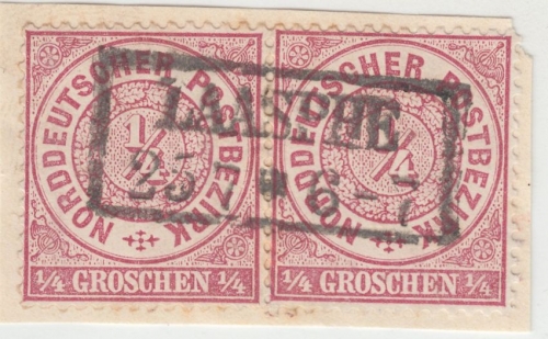 NDP - 2x1/3 Gr. gezähnt Briefstück Ra2 Laaspe 25/7
