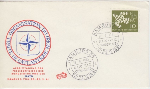 BRD - Hamburg NATO PIO-Kongress SST Schmuckkuvert 1961