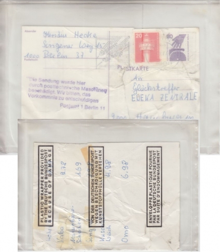 Berlin - 20 Pfg Unfallverhütung Ganzsache + Zusatz 1977 - Beschädigt/crash cover