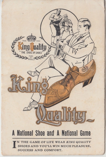 Schuhe - King Quality Werbekarte ca. 1930 - rs- Firmenstempel Budapest