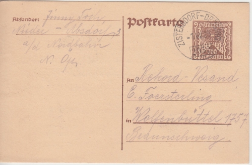 Österreich - Bahnpost Zisterdorf Drösing 2952 Ganzsache Niederabsdorf 1.8.25 !!