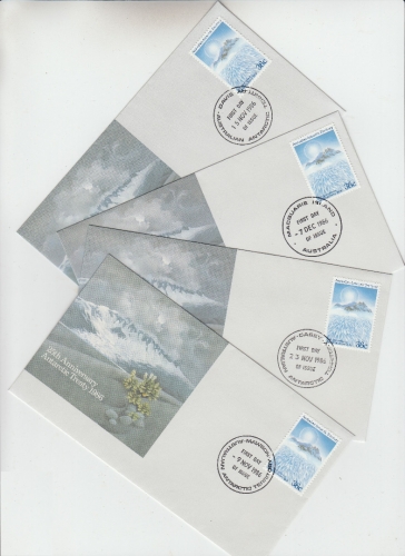 Australian Antarctic Territory - 25th Ann. Antarctiv Treaty 4 Schmuck-FDC 1986