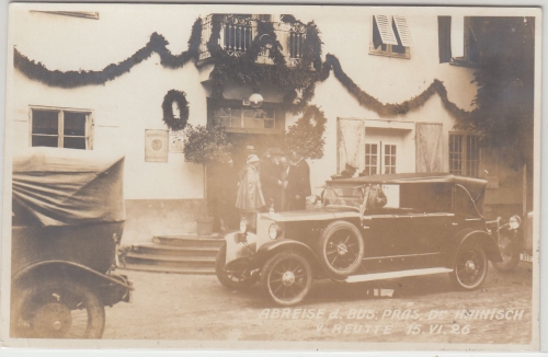 Österreich/Tirol - Reutte Besuch des Bundespräsidenten Dr. Hainisch 15.6.26