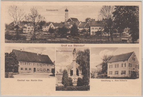 Bayern - Steindorf Gasthaus laden etc. sw-Mehrbild-AK gelaufen 1942