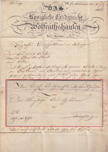 Bayern - Wolfratshausen L1 Dienstbrief n. München 1832