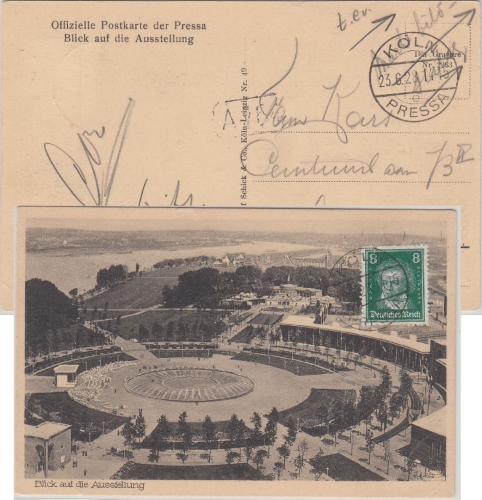 DR - Köln Pressa 1928 SST Ausstellungs-AK Drucksache n. HOLLAND