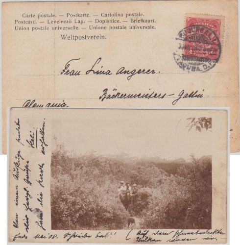 Mexiko/Bayern - 1908 priv. Fotokarte n. Schellenberg b. Berchtesgaden
