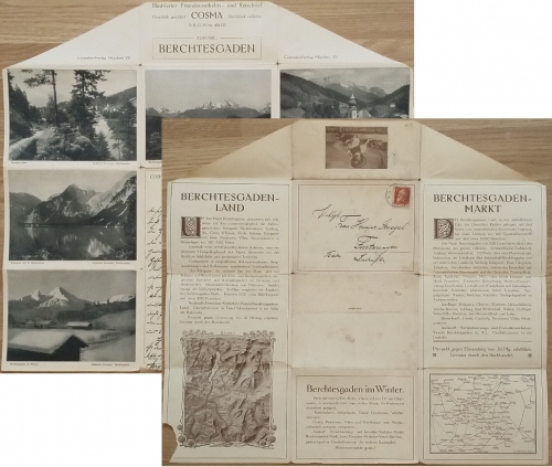 Bayern - Berchtesgaden 1911 "Cosma Illustr. Fremdenverkehrs- u. Reisebrief"