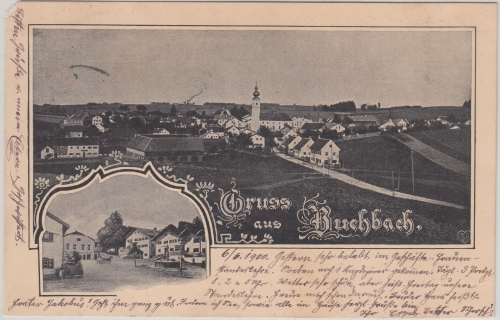 Bayern - Buchbach sw-Mehrbild-AK gelaufen 1900